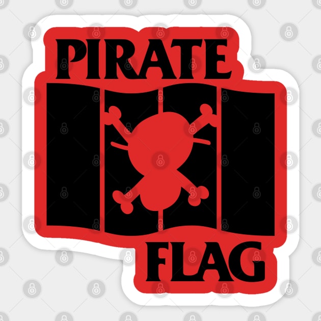 Straw hat flag-music and anime crossover Sticker by ntesign